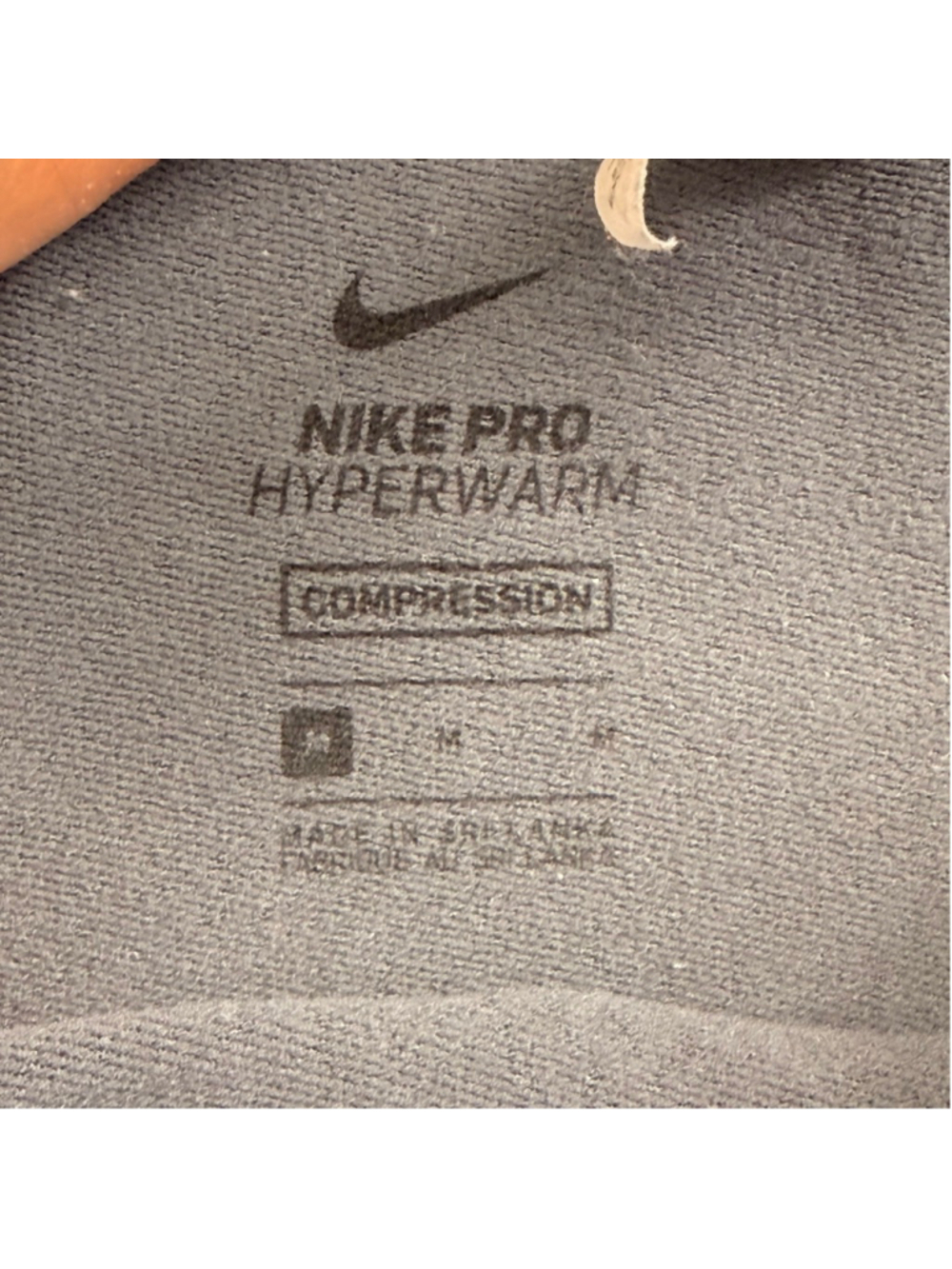 Men's Nike Pro Hyperwarm Compression Pants Medium Gray Black - Picture 4 of 12